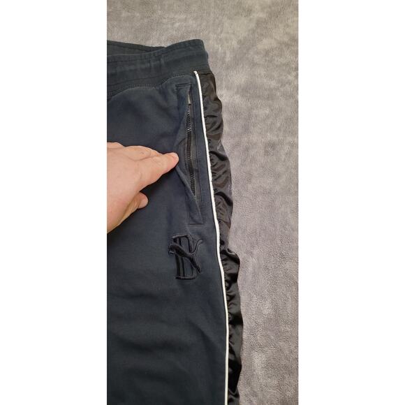 Puma Sweatpants Mens Sz XXL Black Big Sean Tapered Leg Jogger Velour Workout C22 - Picture 3 of 9